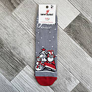 Новорічні шкарпетки жіночі демісезонні бавовна ВженеBOSSі, розмір 36-40, світло-сірі, 10612, фото 2