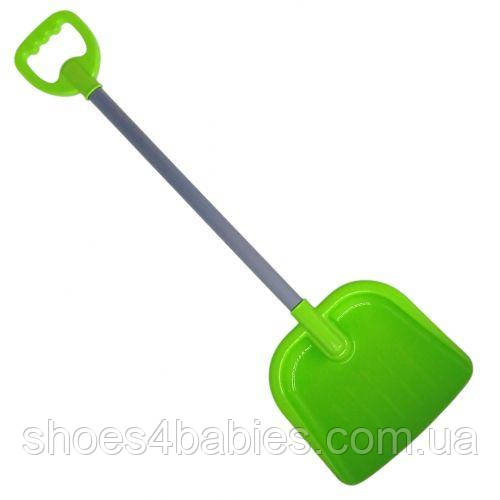 Лопата дитяча No5 з пластиковою ручкою, 76 см (зелена)