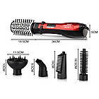 Фен-щітка для волосся + 5 насадок, 3 швидкості, від мережі, RAF R416 / Мультистайлер / Фен-браш для завивки волосся, фото 9
