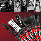 Фен-щітка для волосся + 5 насадок, 3 швидкості, від мережі, RAF R416 / Мультистайлер / Фен-браш для завивки волосся, фото 5