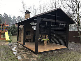 Мангальна зона з дерева та металу