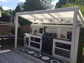 Мангальна зона з дерева та металу