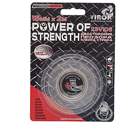 Стрічка автомобільна 2-стороння VIROK Power of strength; 19 мм х 5 м [10]