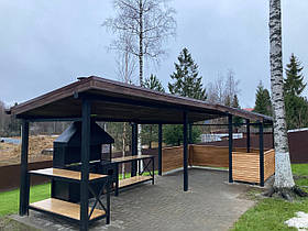 Мангальна зона з дерева та металу