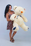 Велика м'яка іграшка плюшевий ведмедик Клітка 130 см Кремовий плюшевий ведмедик для дівчини, фото 7