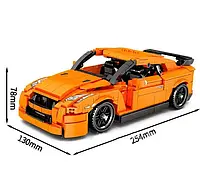 Конструктор для мальчиков "Спортивная гоночная машина инерционная Nissan GTR35" 908 деталей (SY8407)