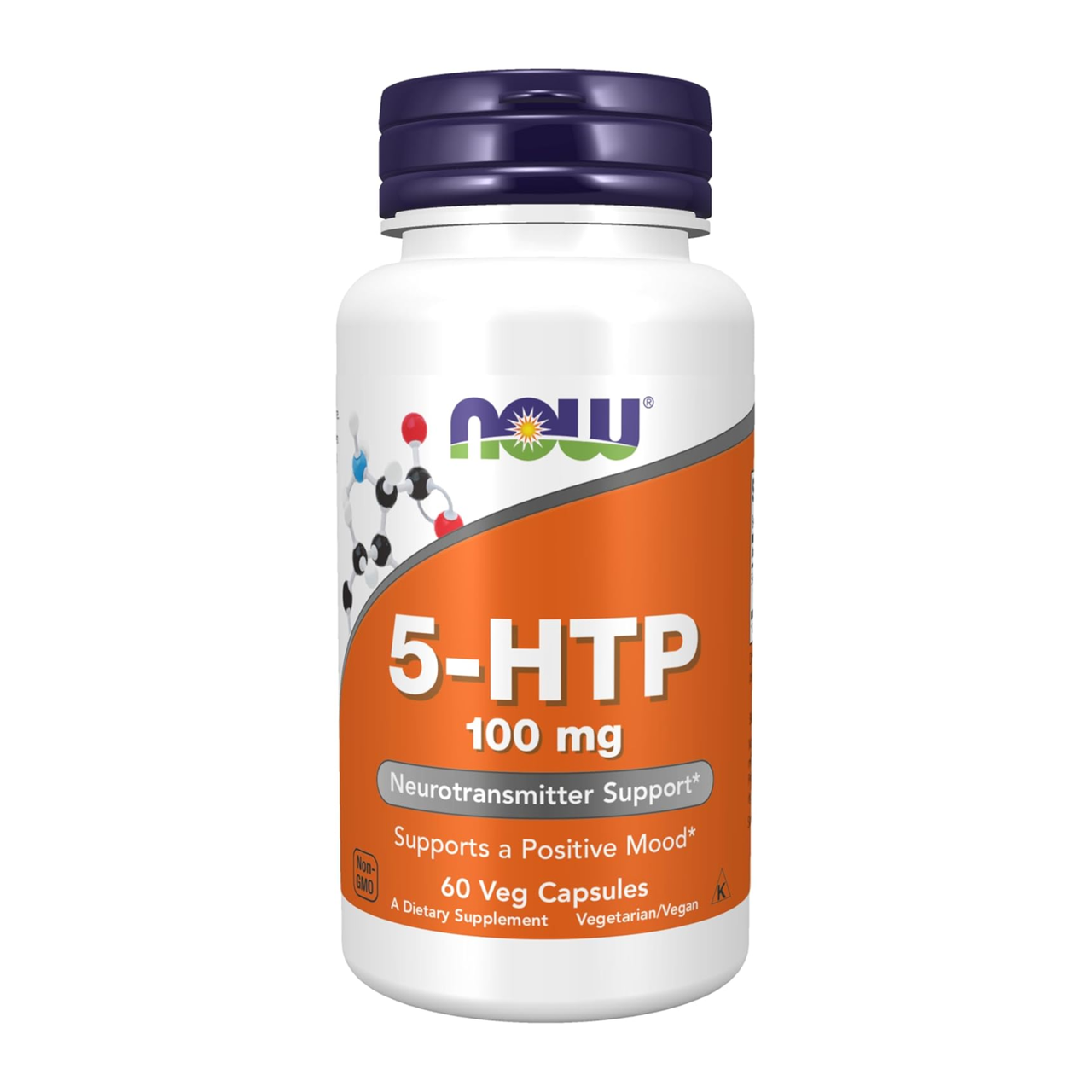 5-HTP (5-гідрокситриптофан) Now Foods 5-HTP 100 мг 60 капсул