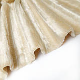 Тканина штучне екохутро в смужку колір айворі, фото 9