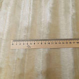 Тканина штучне екохутро в смужку колір айворі, фото 3