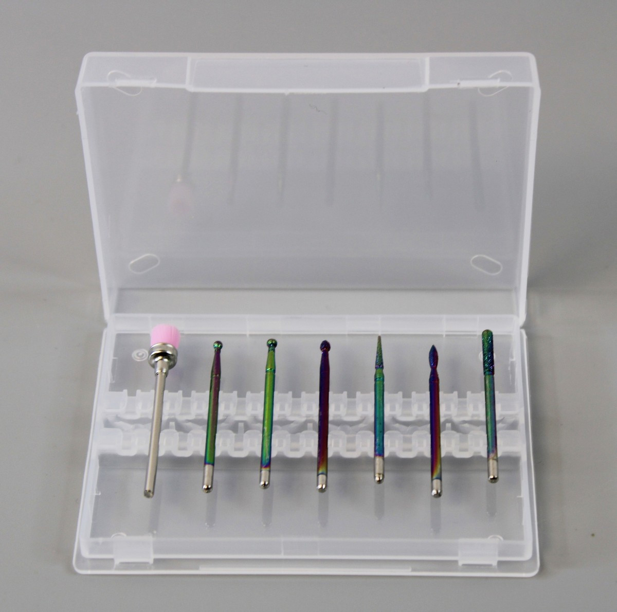 Набір насадок з алмазним напиленням HABIBI, 6 шт + щіточка, фото 1