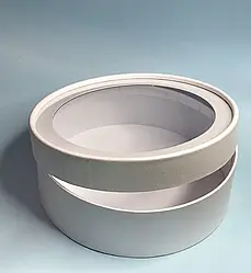 Коробка кругла 20*7 см з прозорою кришкою
