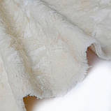 Тканина штучне екохутро мармурове молочне, фото 10