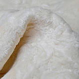 Тканина штучне екохутро мармурове молочне, фото 8