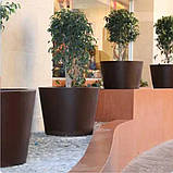 Бетонні вазони "Конус" (Д60-75 см) кашпо для квітів, кущів та дерев, для вулиці, саду, дачі та тераси, фото 3