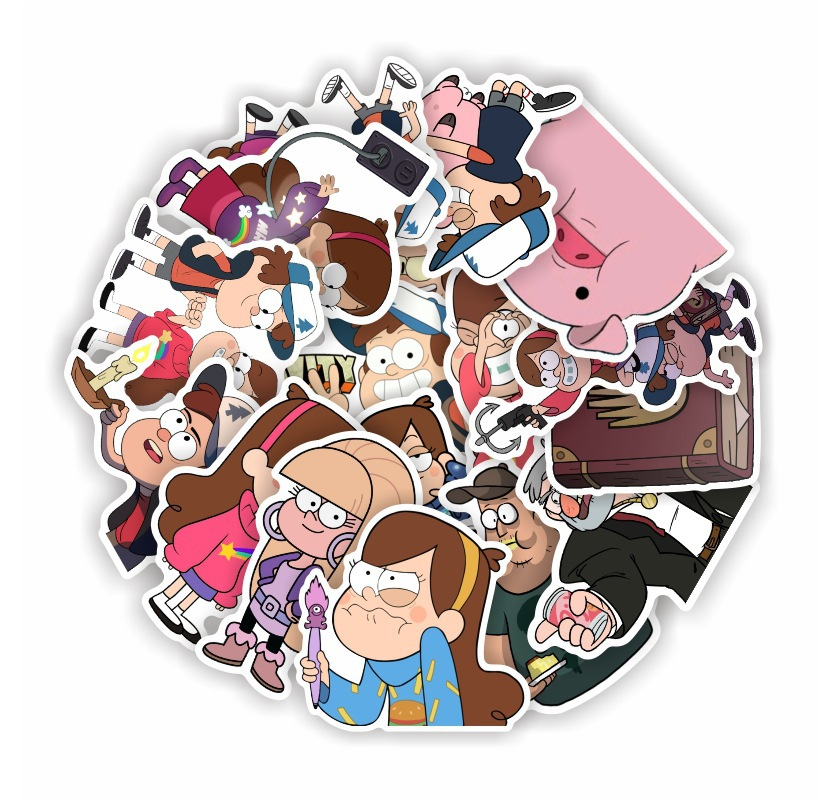 Стікерпак Гравіті Фолз Набір наклейок GeekLand Gravity Falls 50 штук