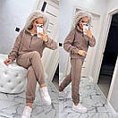 Теплий спортивний костюм на флісі худі на блискавці та штани на манжетах (р. 42-52) 7so2059, фото 7