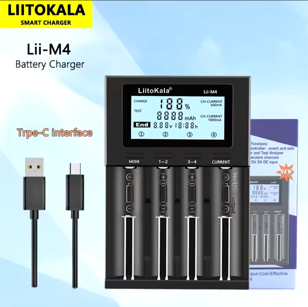 Зарядний пристрій LiitoKala Lii-M4S 18650 powerbank