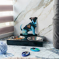 Столик з мисками для собак та кішок