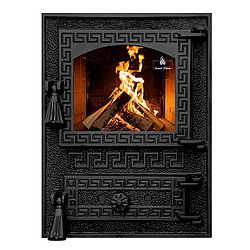 ДВЕРЦЯТА ДЛЯ ПЕЧІ IRON FIRE VERSACE 370х485 мм