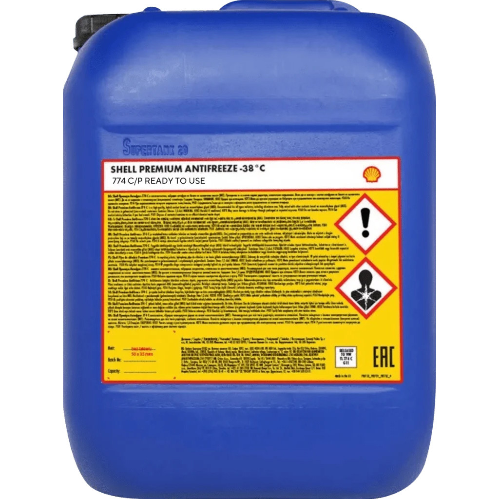 Антифриз Shell Premium Antifreeze 774 C/P Ready to use 20 л