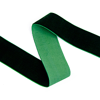 Стрічка оксамитова (3,8 см х 5 м) Темно-зелена
