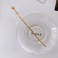 Китайська шпилька для закріплення волосся металева колір золотистий 28105, фото 3