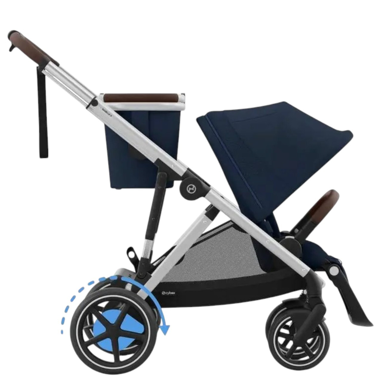 Коляска прогулянкова з двомісним шасі Cybex eGazelle S SLV Ocean Blue Синя