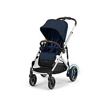 Коляска прогулянкова з двомісним шасі Cybex eGazelle S SLV Ocean Blue Синя, фото 3