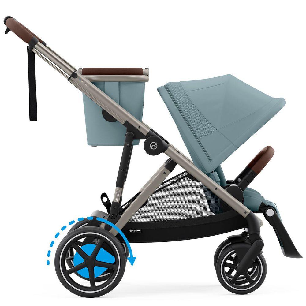 Коляска прогулянкова з двомісним шасі Cybex eGazelle S TPE Stormy Blue