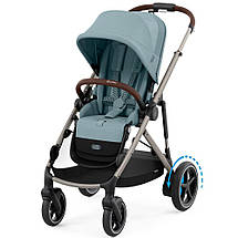 Коляска прогулянкова з двомісним шасі Cybex eGazelle S TPE Stormy Blue, фото 2