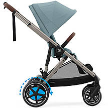 Коляска прогулянкова з двомісним шасі Cybex eGazelle S TPE Stormy Blue, фото 3