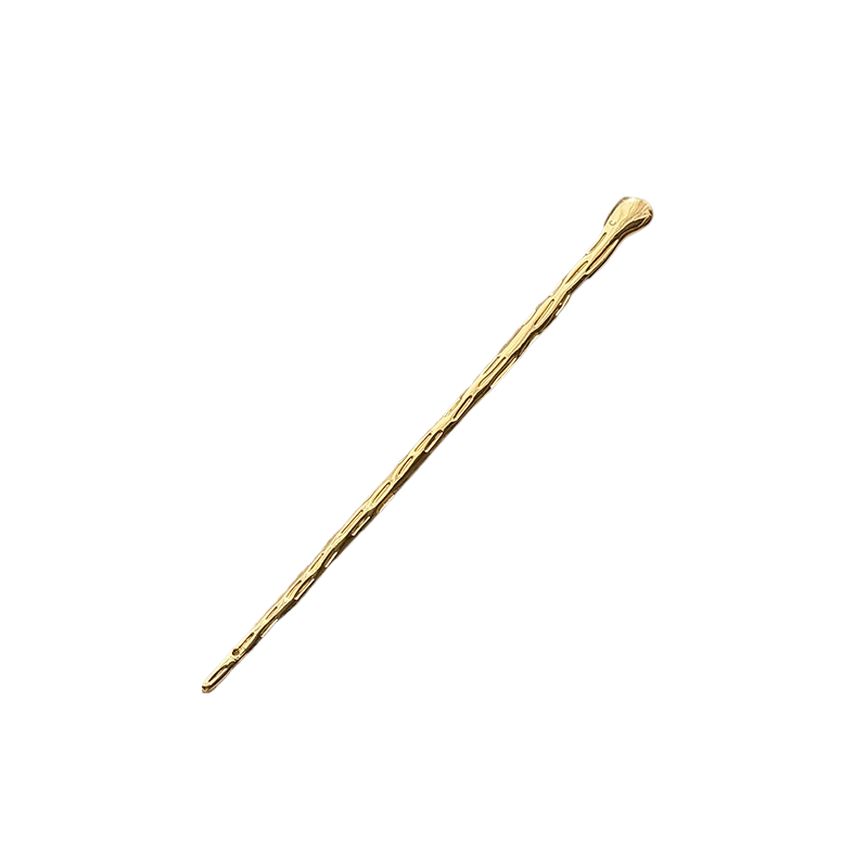 Китайська шпилька для закріплення волосся металева колір золотистий 28105, фото 1
