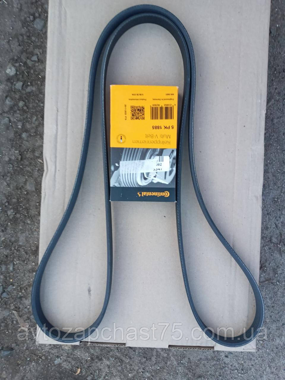 Ремінь генератору Ваз 2123, Нива-Шевроле, BMW E36 318 tds, 5PK1885 (виробник Contitech, Німеччина), фото 1