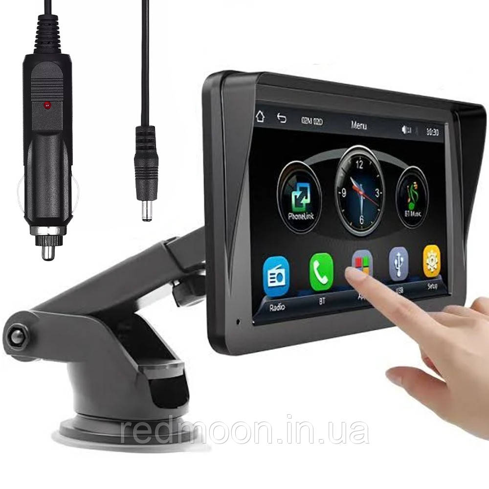 Монітор для автомобіля 7", Carplay, Bluetooth, CJ-PTC 208 / Монітор для паркування / Автомобільний монітор екран, фото 1