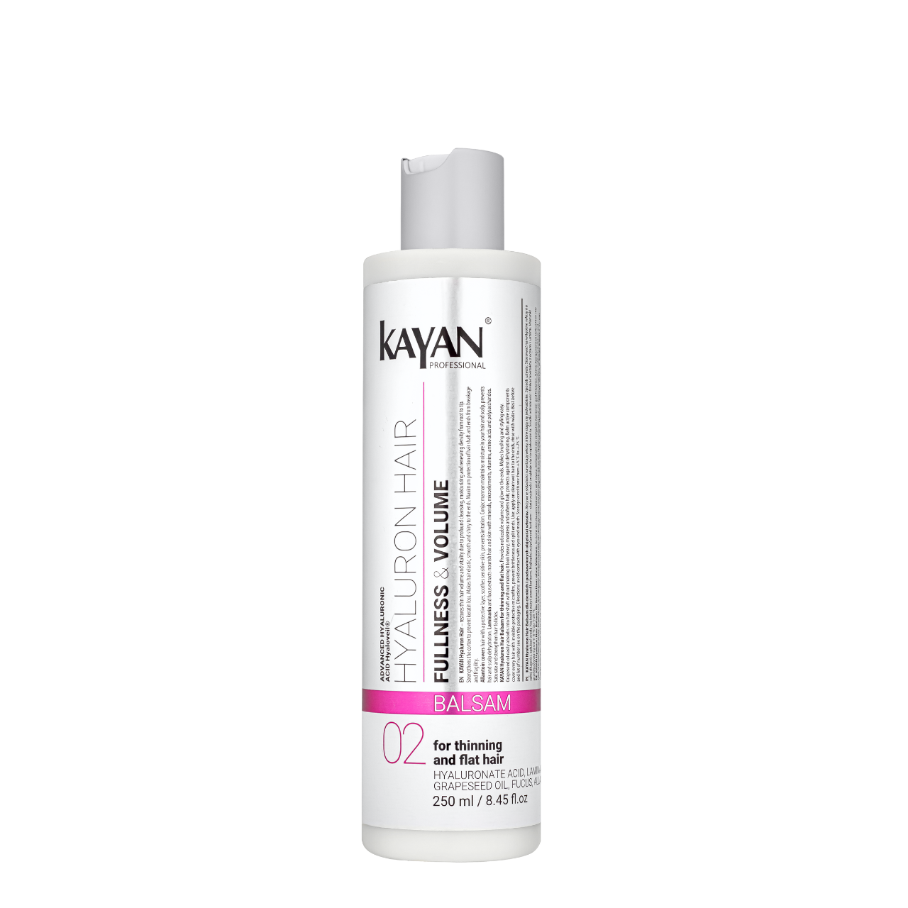 Бальзам для тонкого волосся без об'єму Kayan Professional Hyaluron Hair Balsam з гіалуроновою кислотою
