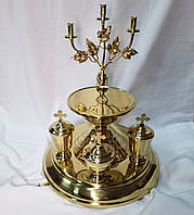 Блюдо мале всенічне з латуні і булата