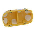 142х70х40мм коробка установочна двомісна гіпсокартон з еластичними вводами [KPL 64-40/2LD_NA] ПВХ Kopos