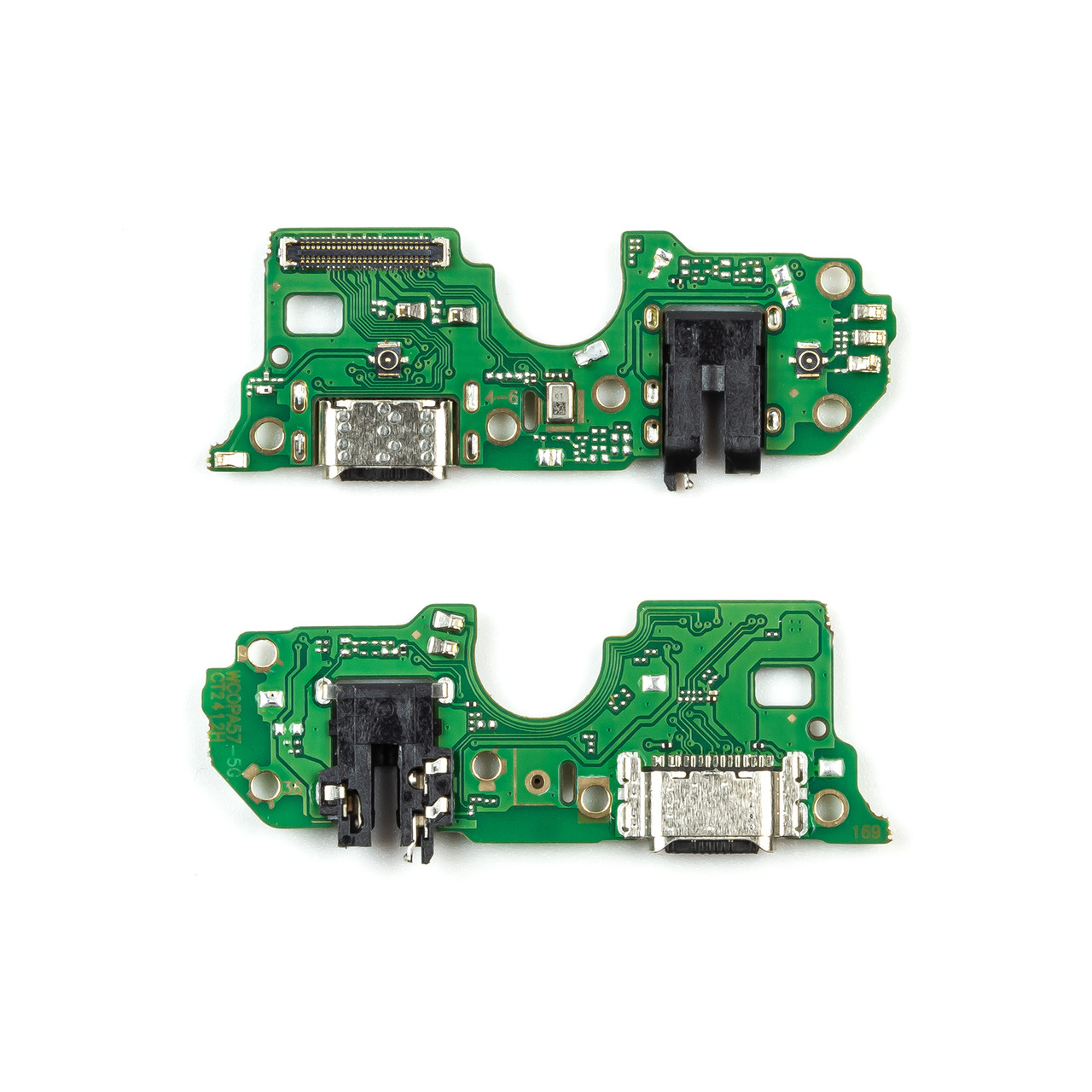 Нижня плата OPPO A57 (5G)/A57S/A77 (2022) з роз'ємом живлення, навушників та мікрофоном