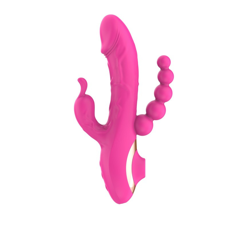 Вакуумний вібратор-масажер кролик пульсатор для стимуляції клітора, піхви та ануса, Рожевий