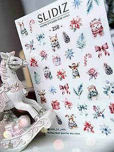 Слайдер-дизайн для нігтів фольгований Slidiz for manicure №258 Зима
