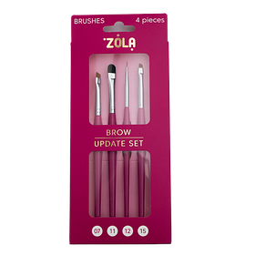 Набір пензликів для брів Zola Update Set, 4 шт