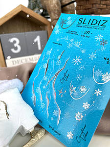 Слайдер-дизайн для нігтів фольгований Slidiz for manicure №271 Зима