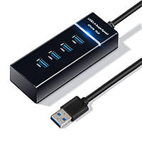 USB-хаб до 5 Gbit/s на 4 порти USB 3.0 HUB 4 ports з підсвіткою