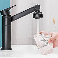 Змішувач трансформер для ванної та кухні, Чорний / Змішувач на ванну / Кран поворотний / Кран на кухню