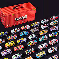 Набір гоночних машинок у контейнері 48 шт Червоний
