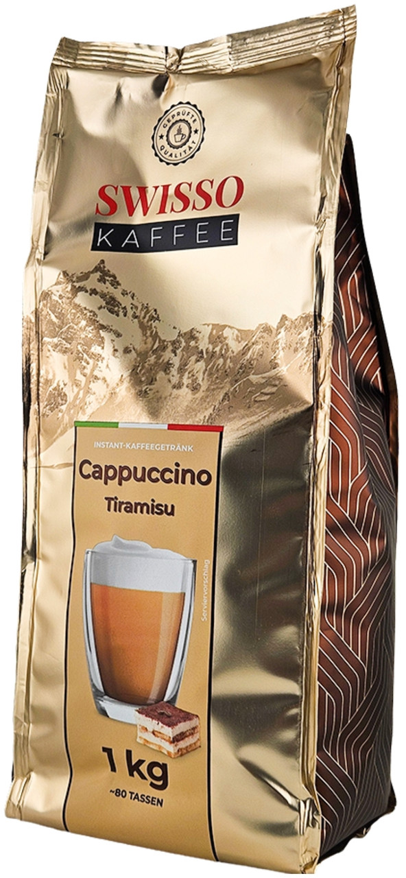 Капучино Swisso Kaffee Cappuccino TIRAMISU 1000г Німеччина (SWISSO TIRAMISU 1кг), 
Капучино Свіссо зі смаком Тірамісу