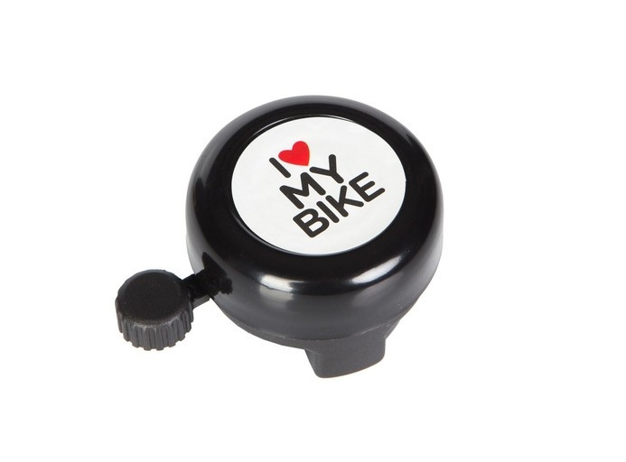 Дзвоник Green Cycle GBL-251 I love my bike сталевий чорний