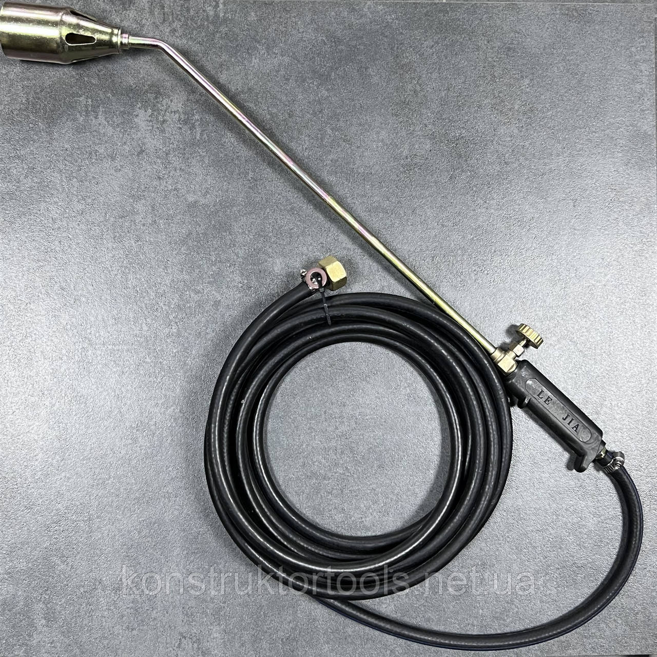 Газовий пальник зі шлангом 10м для смоління з регулятором 700 мм, сопло Ø50мм х 100мм, фото 1