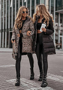 Жіноча зимова куртка двухстороння силікон 200 новинка 2024