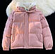 Жіноча зимова куртка з міховим капюшоном 42-46,48-52 новинка 2024, фото 5